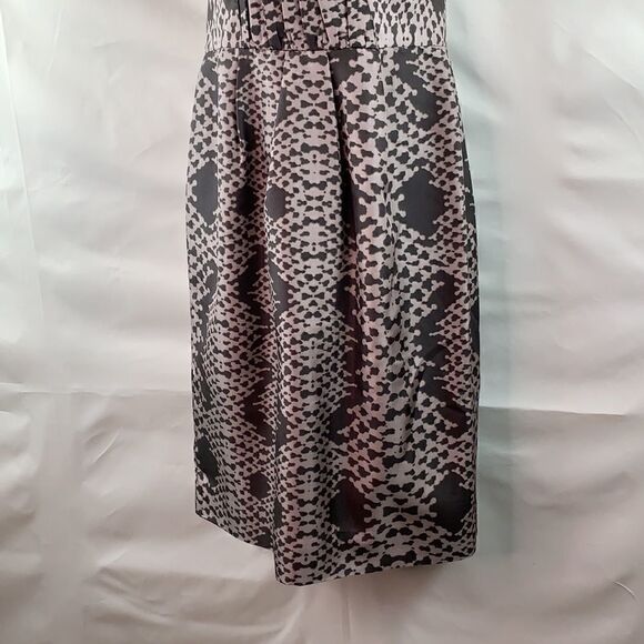 Banana Republic brown snake print silk vneck dress - Picture 4 of 16